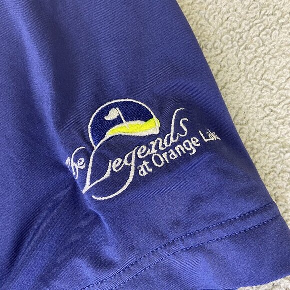 FootJoy Polo Shirt Mens‎ XL Blue White Lime Green Stripe Golf Embroidered - Picture 5 of 11